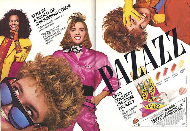 Pazazz Mousse Ad 1986 by SlantedEnchanted on Flickr
